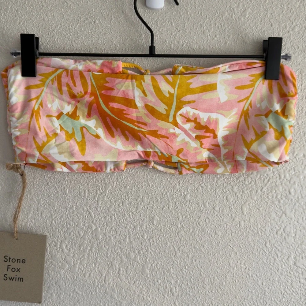STONE FOX SWIM Inez Bikini Top in Hot Tropix